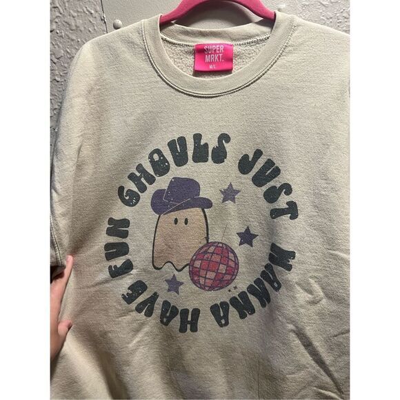 Super Mrkt. Ghouls Just Wanna Have Fun Halloween Crewneck Woman’s Size M/L - Picture 3 of 12